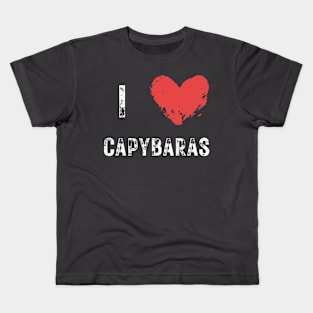 I Heart Capybaras Kids T-Shirt